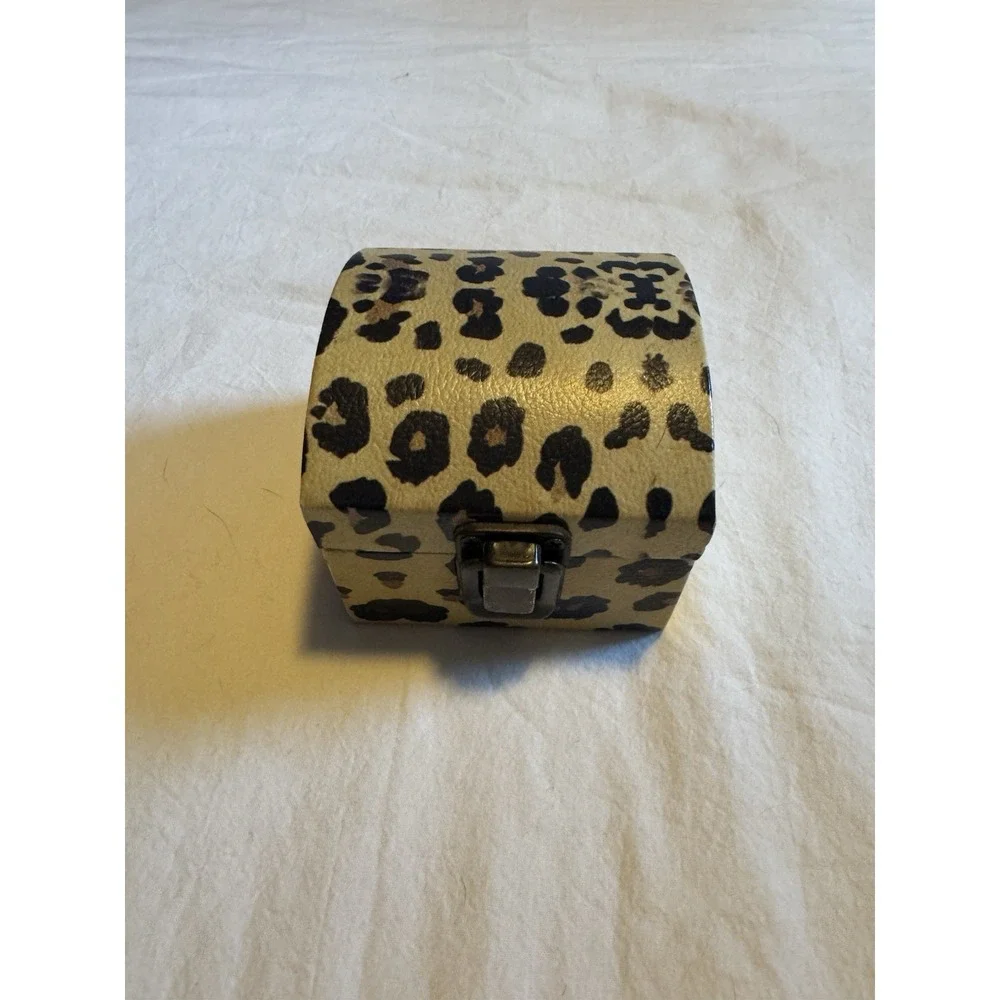 Small Jewelry Box Leopard Print Treasure chest Style. Small
